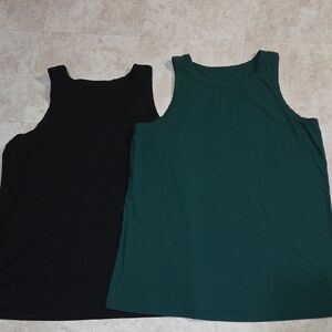 Lot Of 2 Torrid Ribbed High Neck Tank Tops